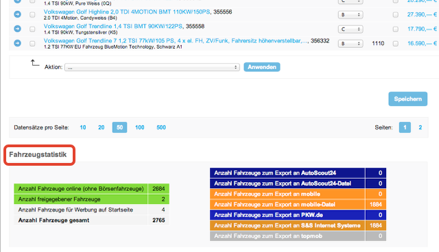 Fahrzeugstatistik