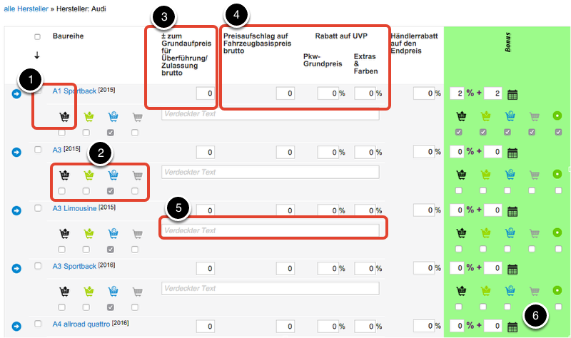Absolute und prozentuale Preisaufschläge verwalten