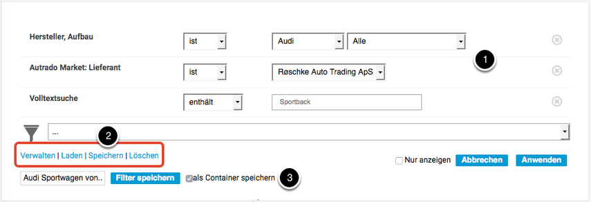 Fahrzeugcontainer erstellen
