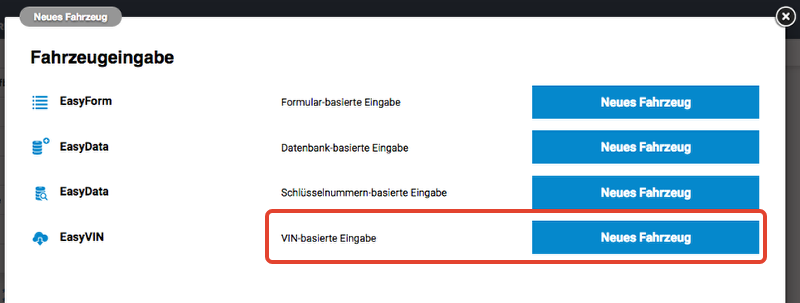 Neues Fahrzeug anlegen