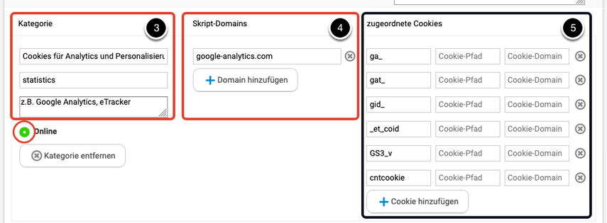 Cookie- und Datenschutz-Einstellungen | Autrado Backend | Einstellungen >> Rechtliche Einstellungen