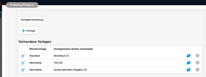 E-Mailing-Vorlagen mit dem Designer erstellen