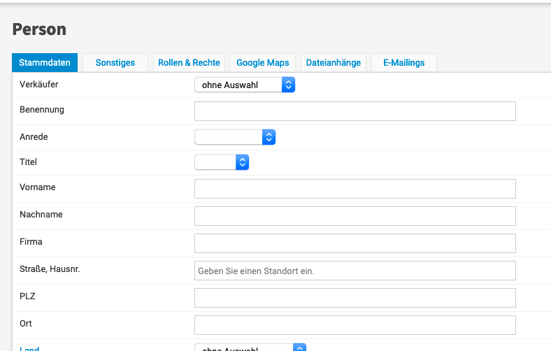 Mitarbeiter anlegen (nur mit Chef-Recht möglich)