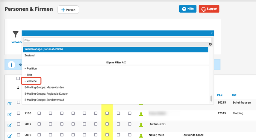 Personen & Firmen | Autrado Backend | Verkauf >> Stammdaten >> Alle Personen & Firmen