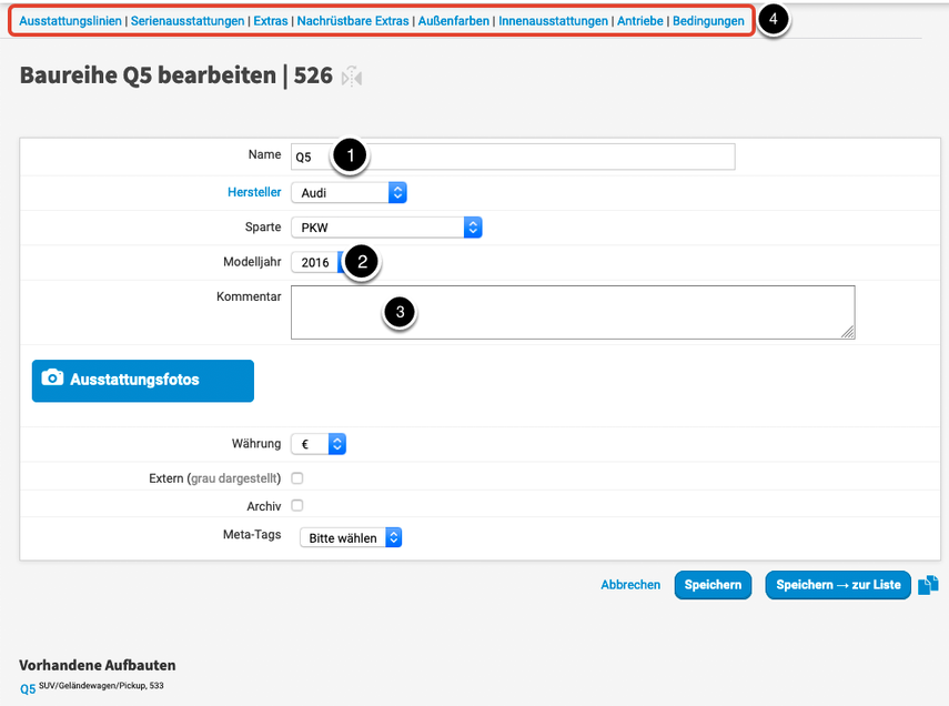 Im ExpertConfig-Modus die Eigenschaften von Fahrzeugen zentral vorgeben