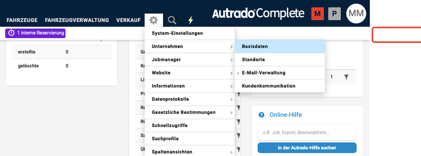 Schritt 1: Unternehmensdaten eintragen